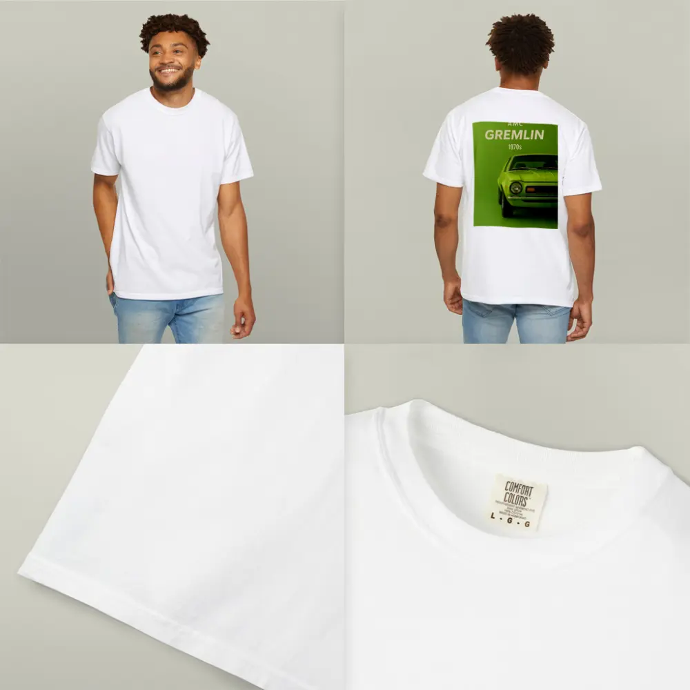 AMC Gremlin Classic Muscle Car Green Background – T-Shirts
