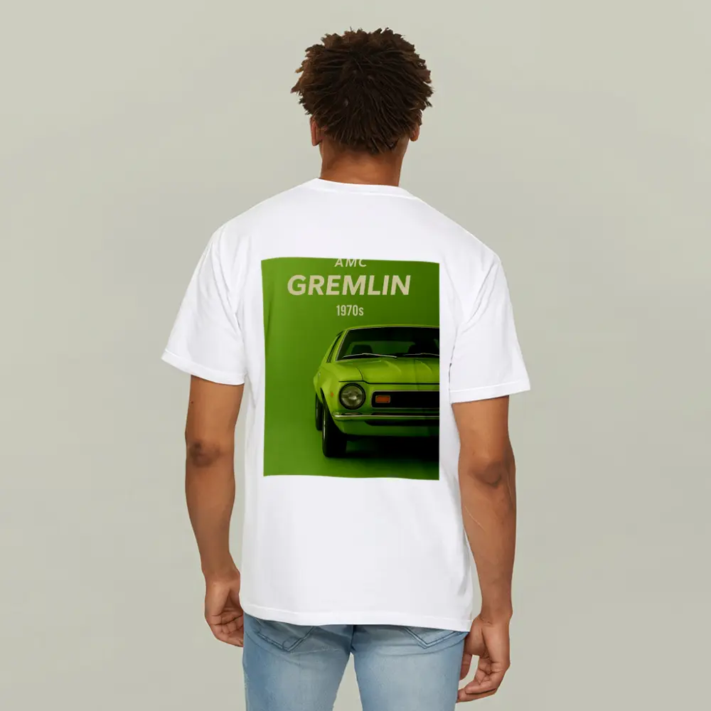 AMC Gremlin Classic Muscle Car Green Background – T-Shirts