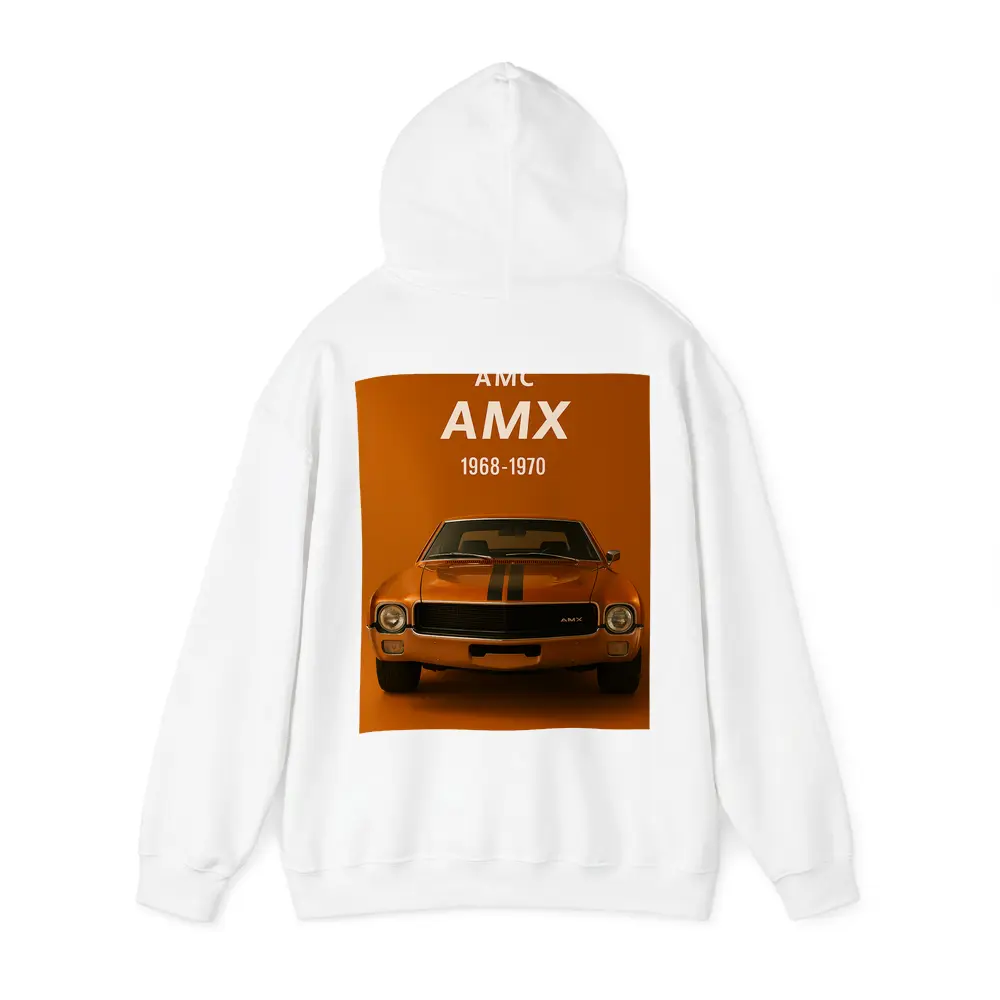AMC AMX Muscle Car Orange Background – Hoodies
