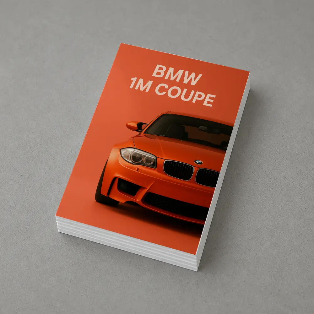 BMW 1M Coupe Orange Minimal Car Art – Postcards