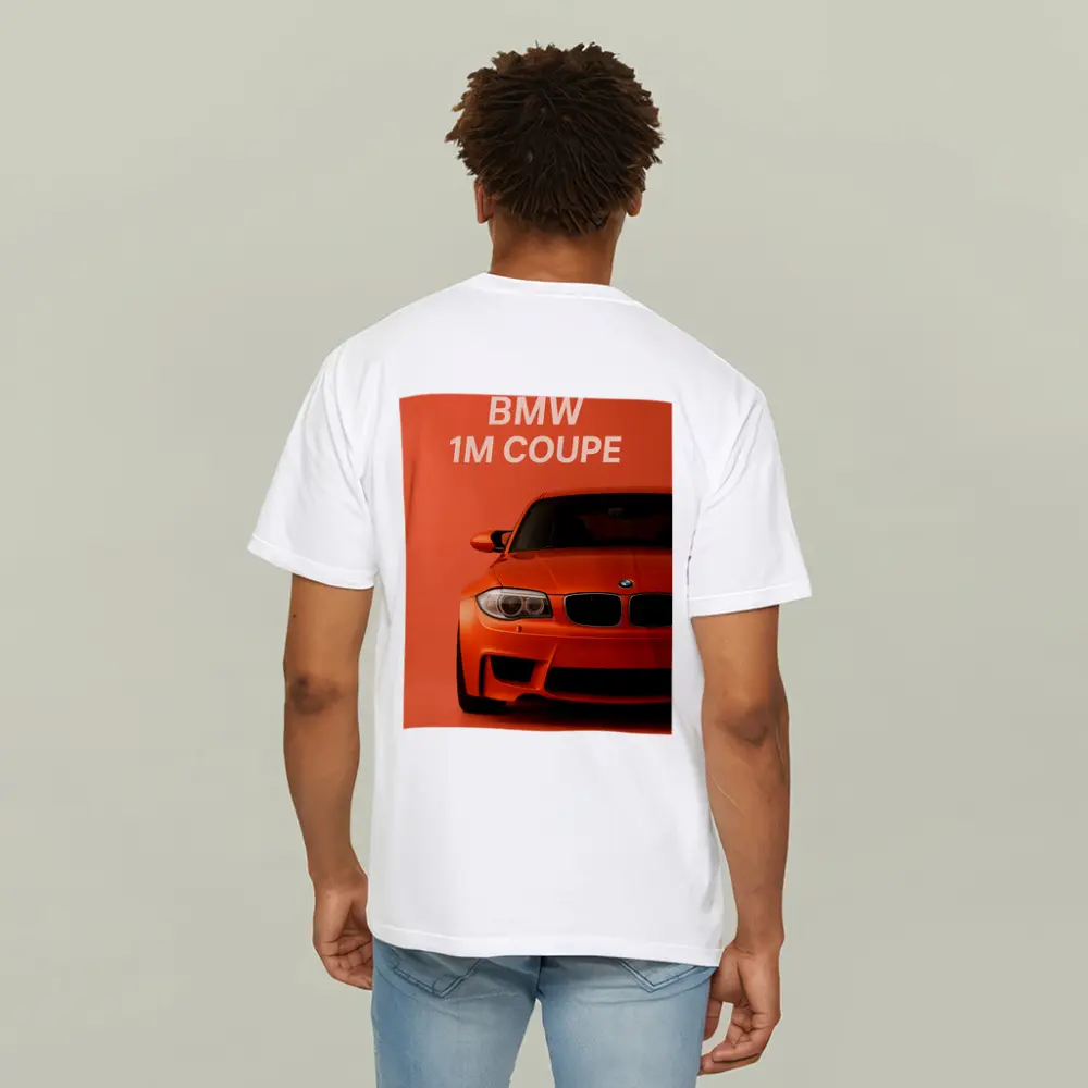 BMW 1M Coupe Orange Minimal Car Art – T-Shirts