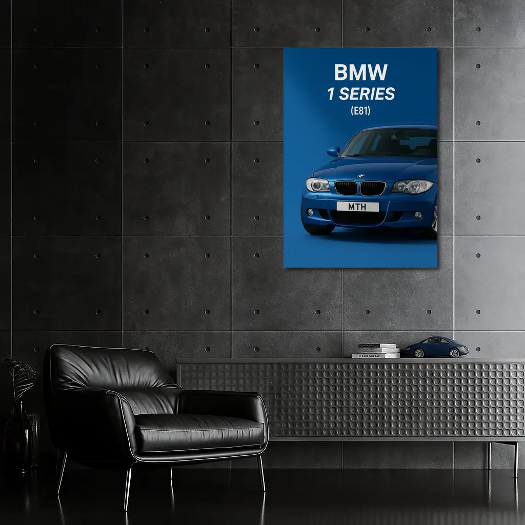 BMW 1 Series E81 Blue Studio – Wall Art