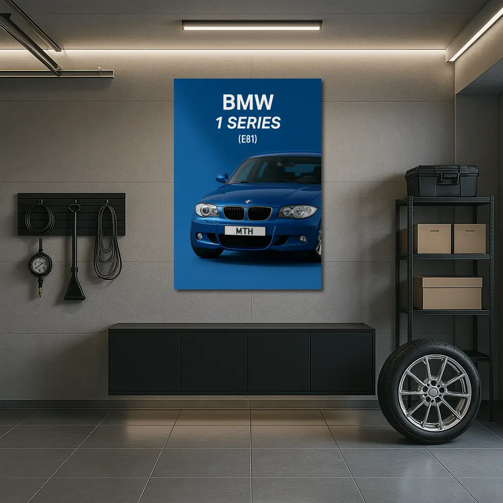 BMW 1 Series E81 Blue Studio – Wall Art