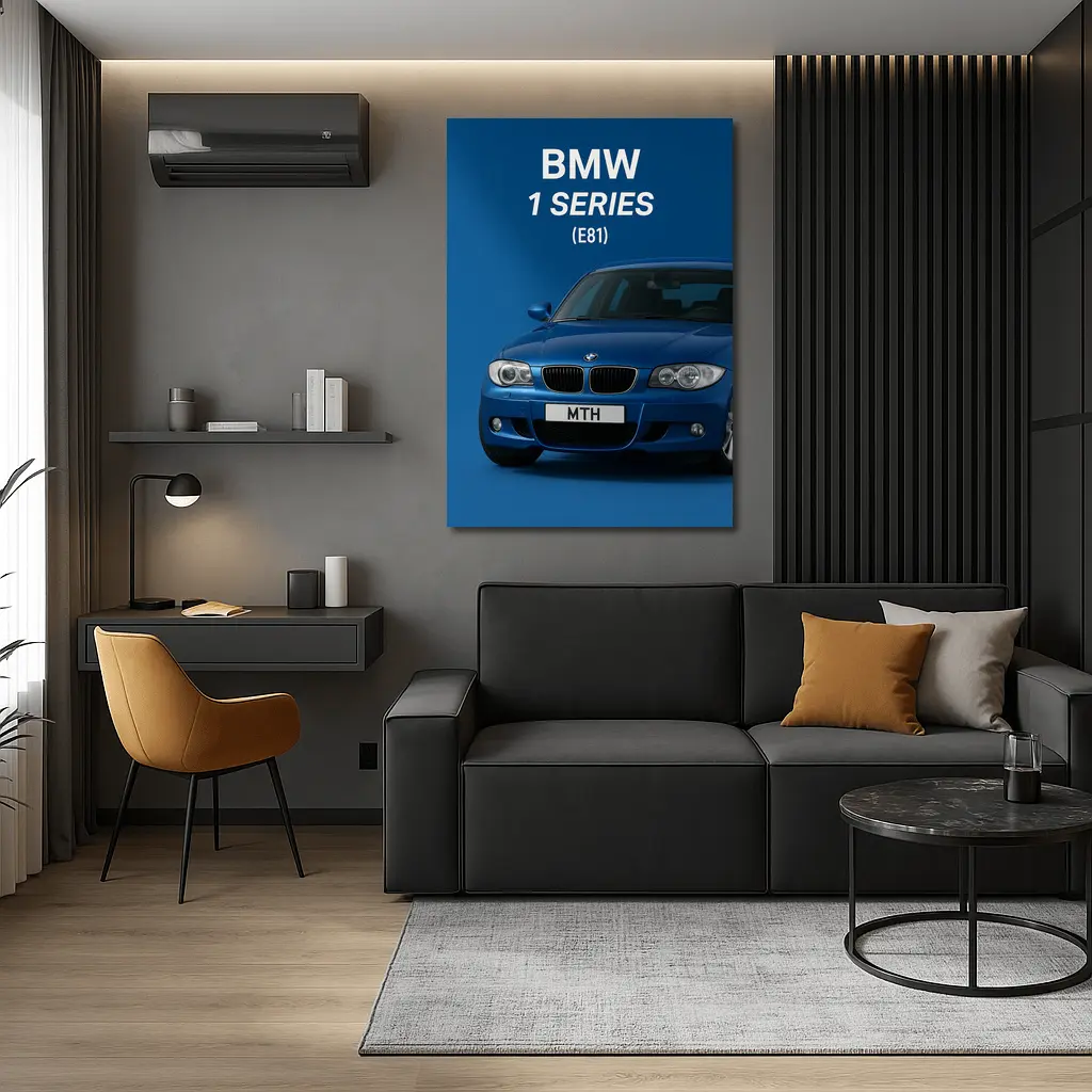 BMW 1 Series E81 Blue Studio – Wall Art