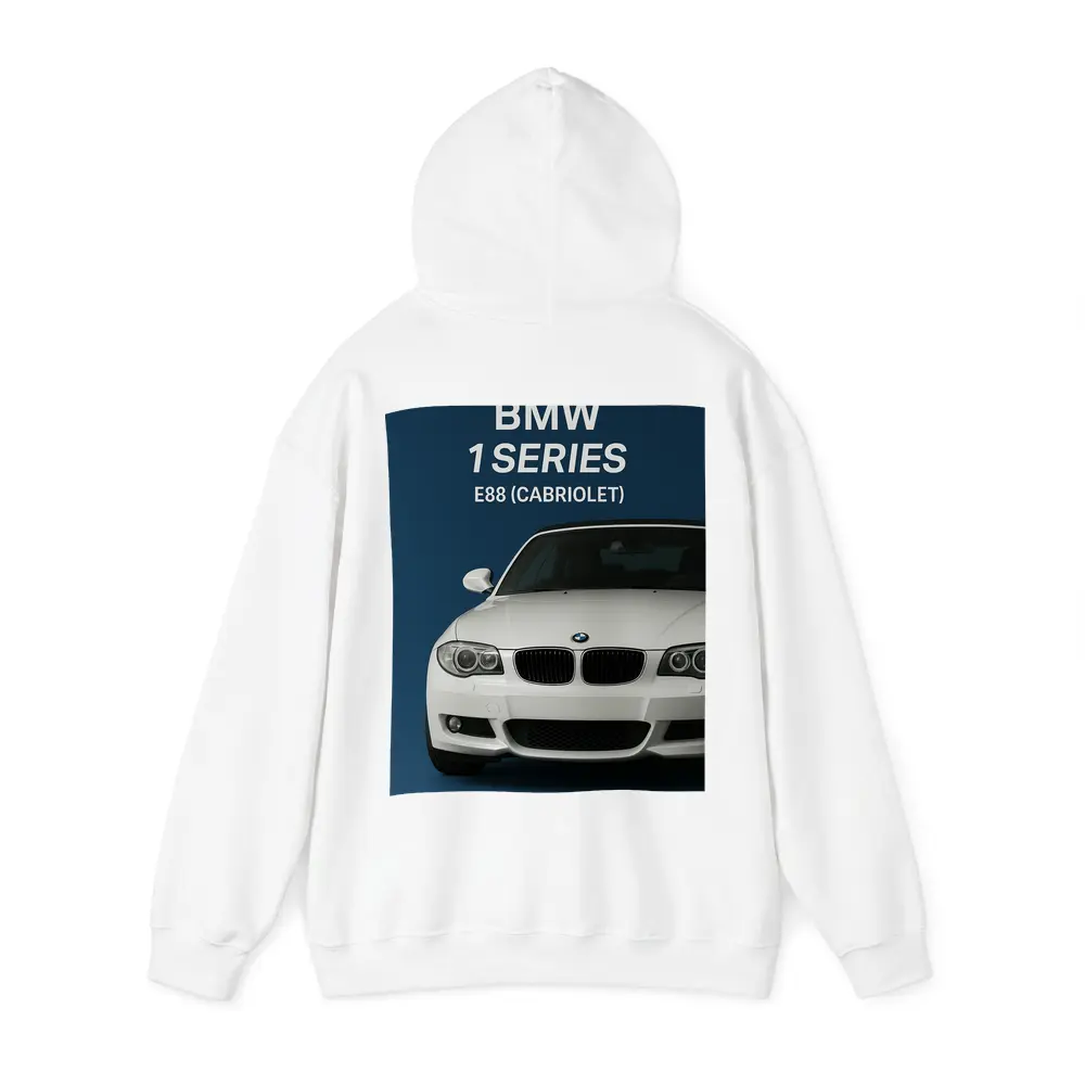 BMW One Series E88 Cabriolet Blue Background – Hoodies