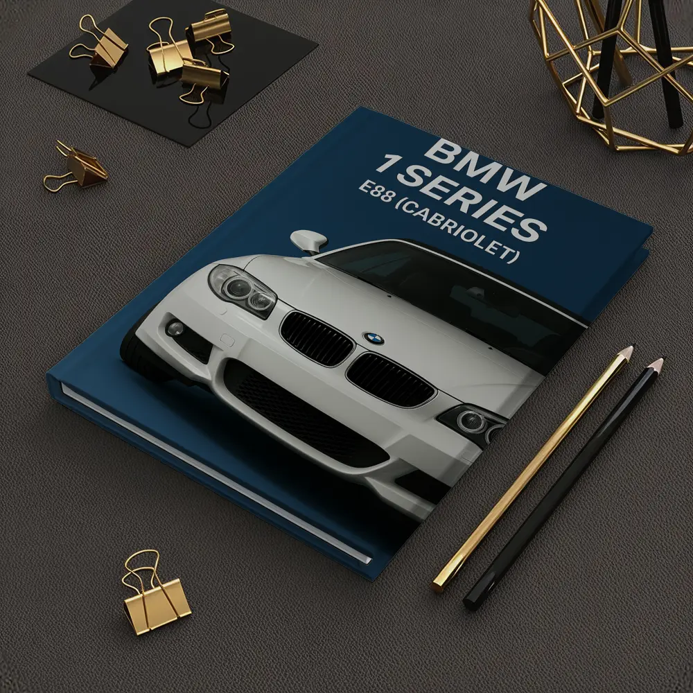 BMW One Series E88 Cabriolet Blue Background – Notebooks