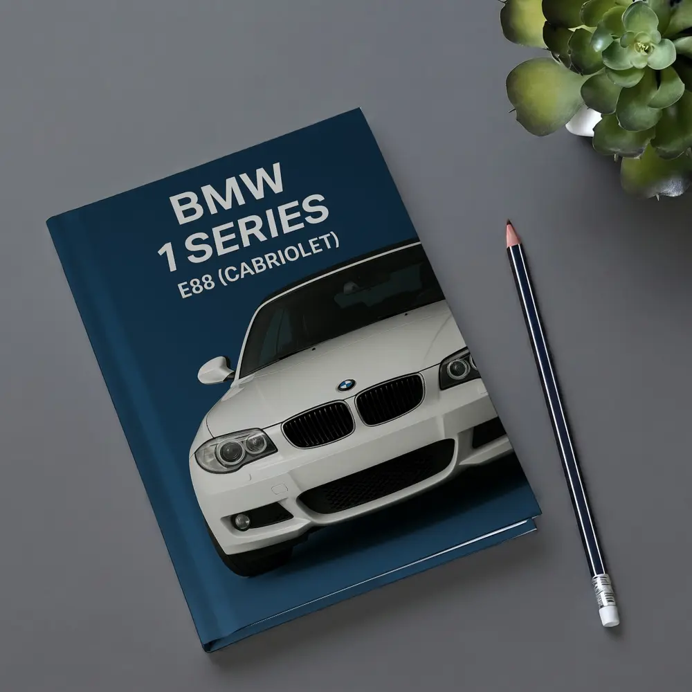 BMW One Series E88 Cabriolet Blue Background – Notebooks