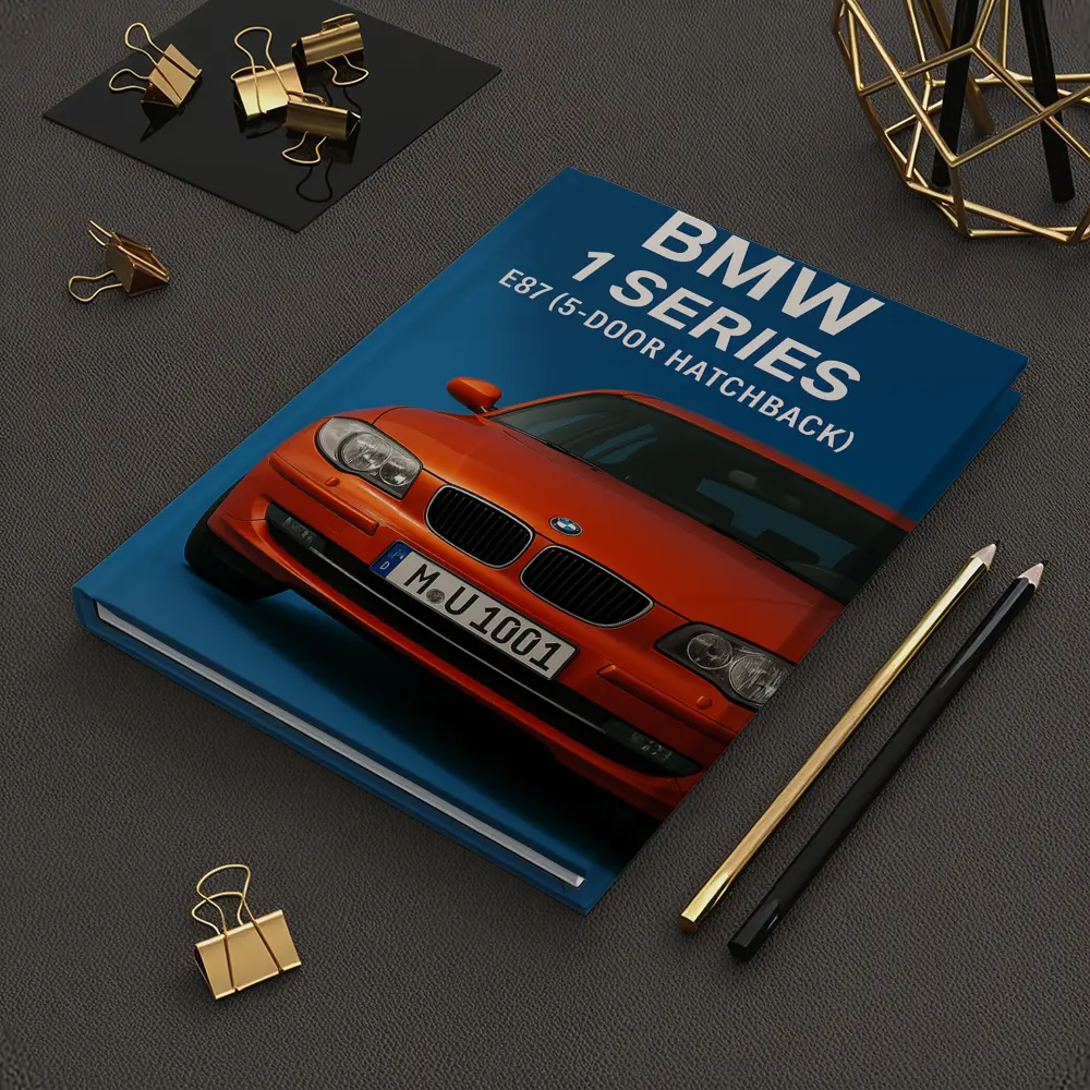 BMW One Series E87 Hatchback Blue Background – Notebooks