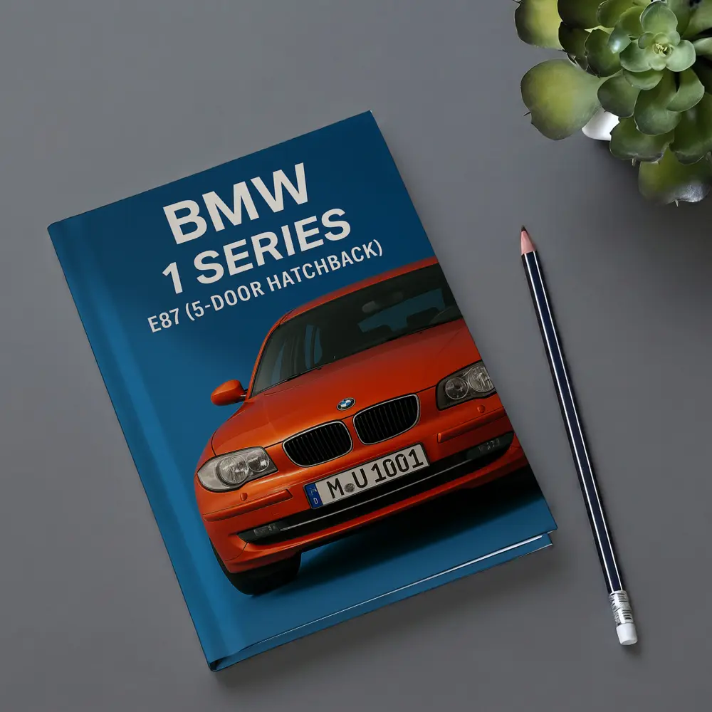 BMW One Series E87 Hatchback Blue Background – Notebooks