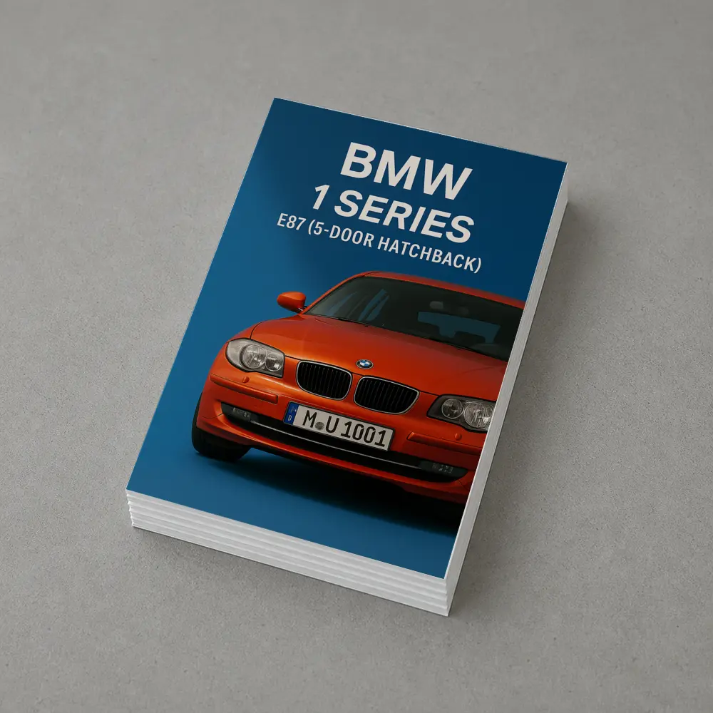 BMW One Series E87 Hatchback Blue Background – Postcards