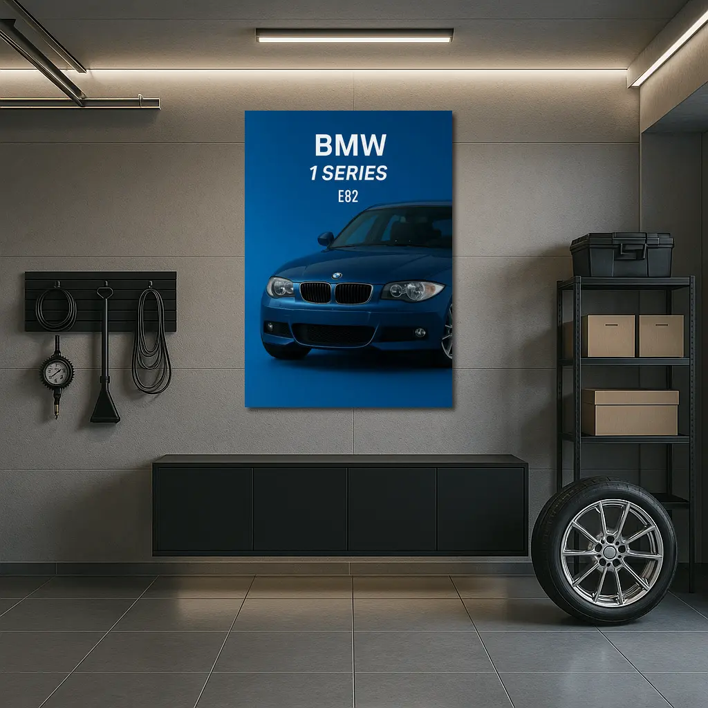 BMW 1 Series E82 Blue Studio – Wall Art