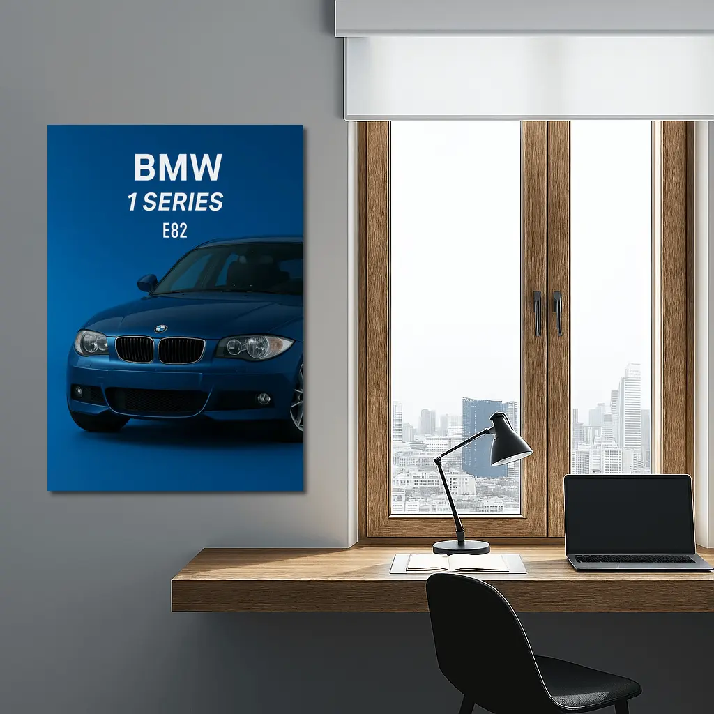 BMW 1 Series E82 Blue Studio – Wall Art