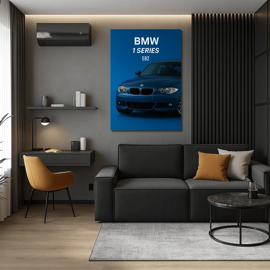 BMW 1 Series E82 Blue Studio – Wall Art