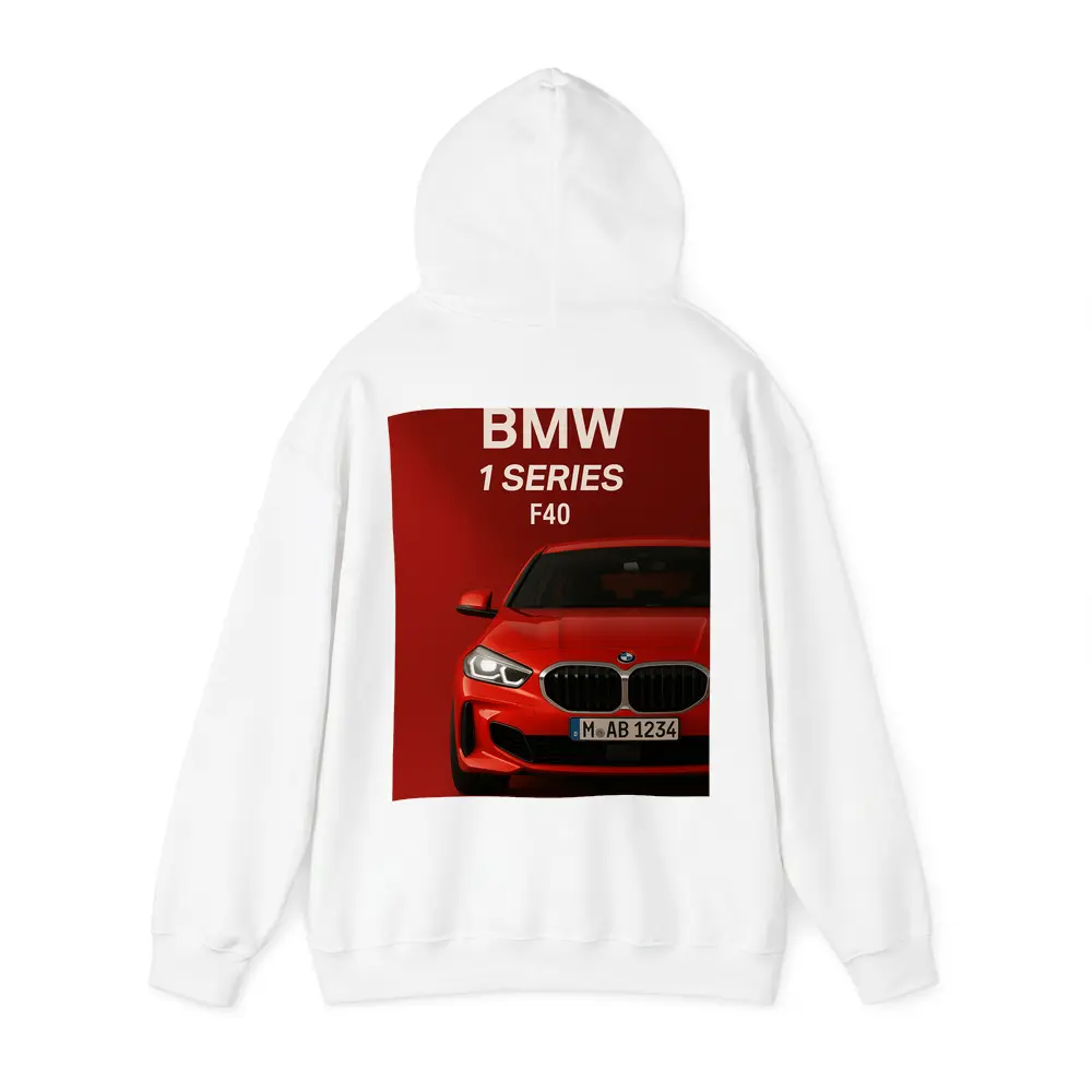 BMW 1 Series F40 Red Background Art – Hoodies