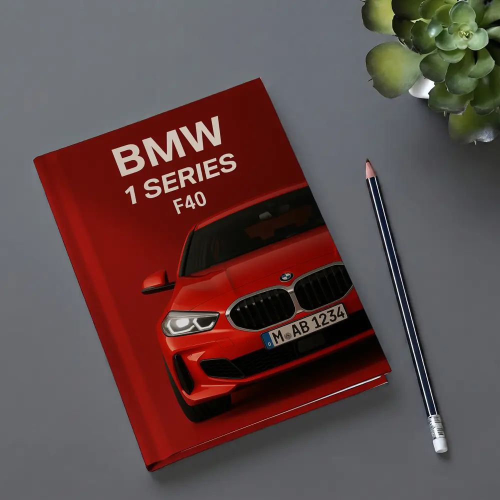 BMW 1 Series F40 Red Background Art – Notebooks