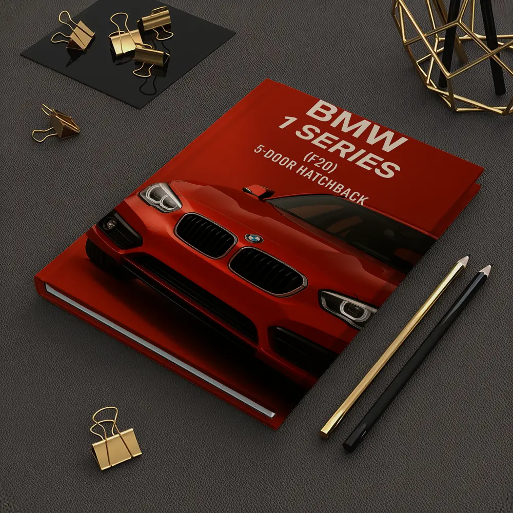 BMW One Series F20 Hatchback Red Background – Notebooks