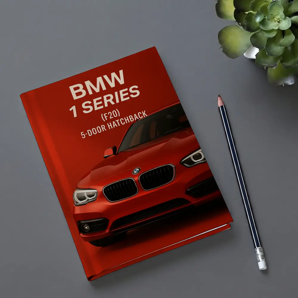 BMW One Series F20 Hatchback Red Background – Notebooks