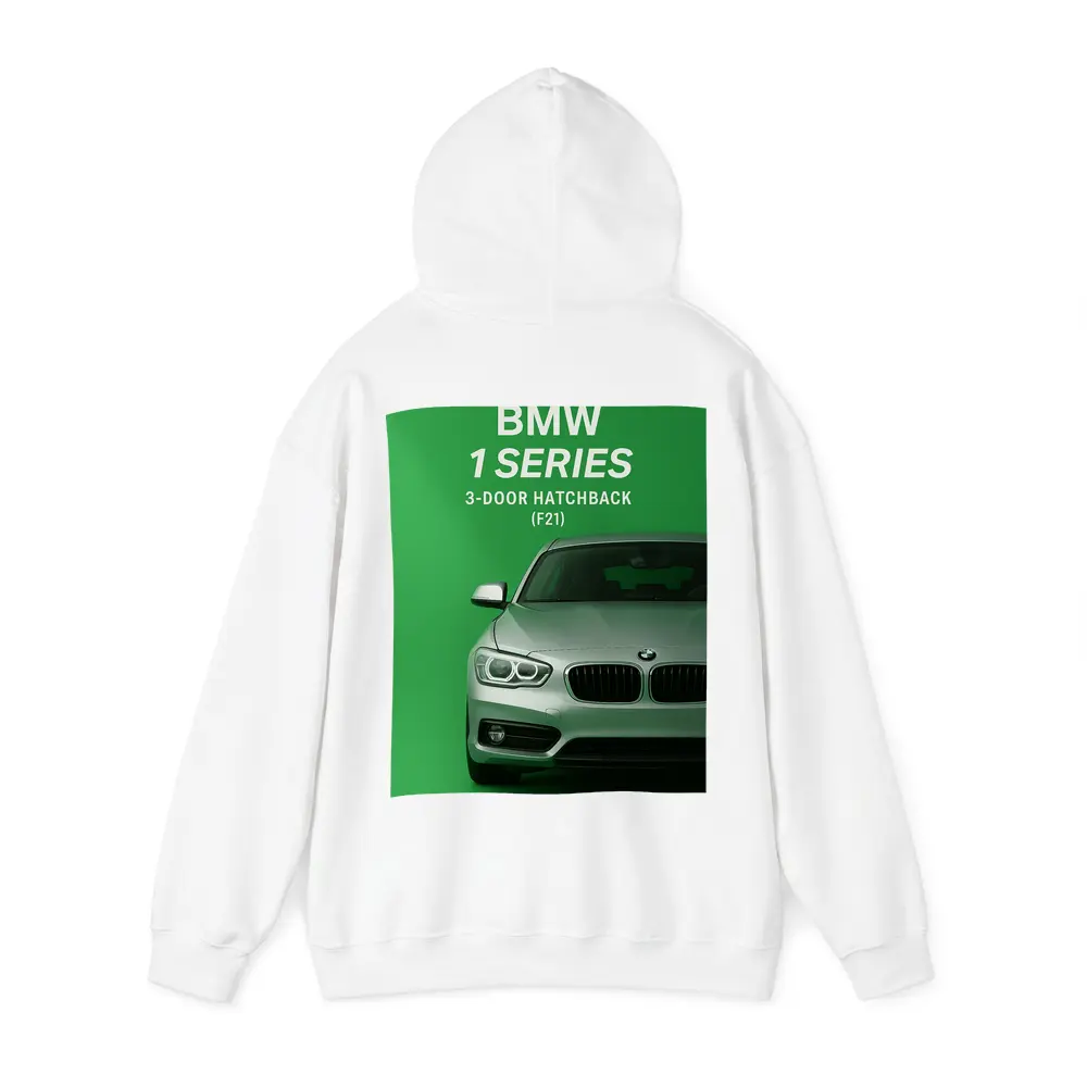 BMW One Series Hatchback Green Background Art – Hoodies