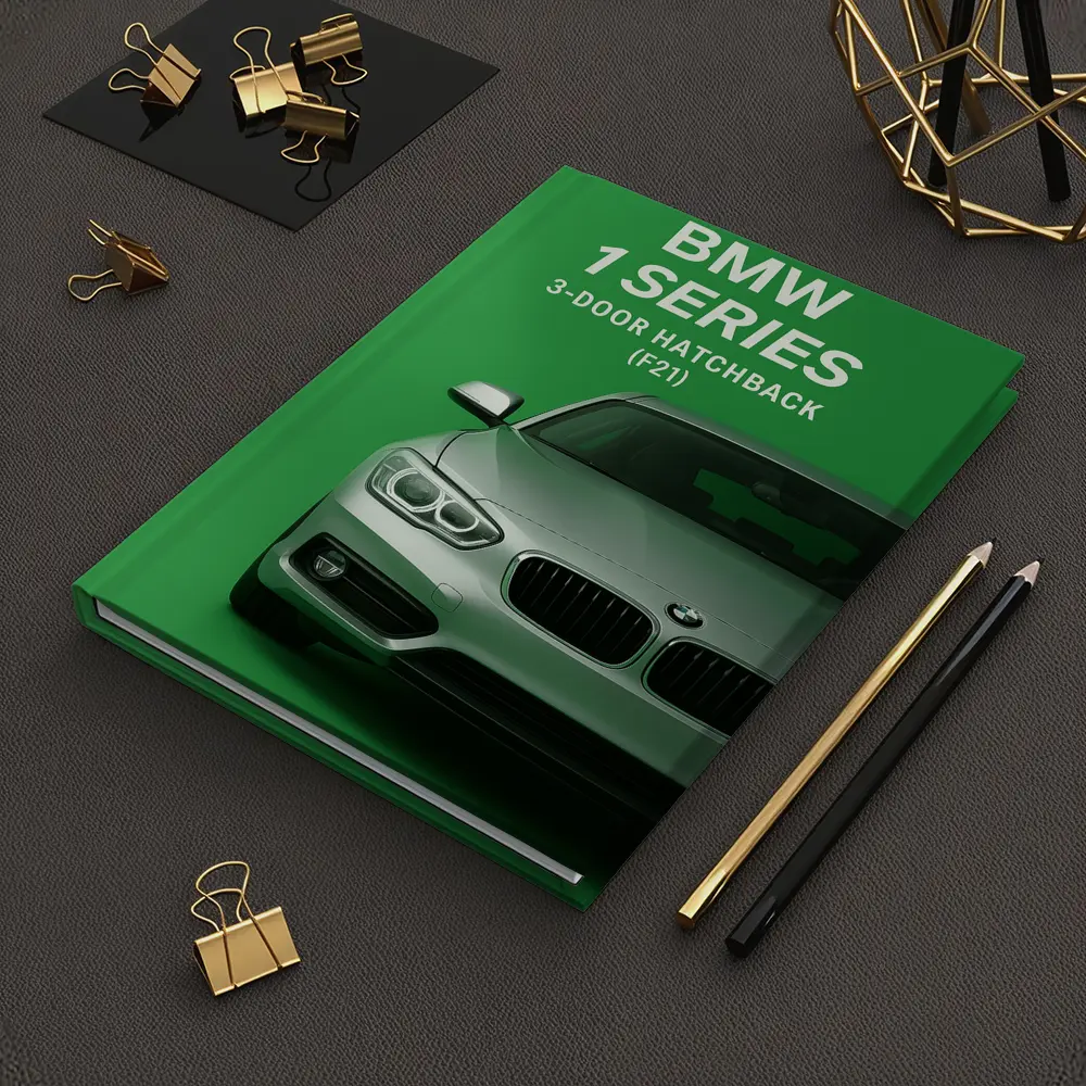 BMW One Series Hatchback Green Background Art – Notebooks