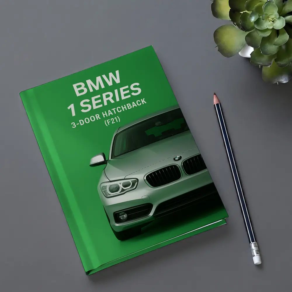 BMW One Series Hatchback Green Background Art – Notebooks