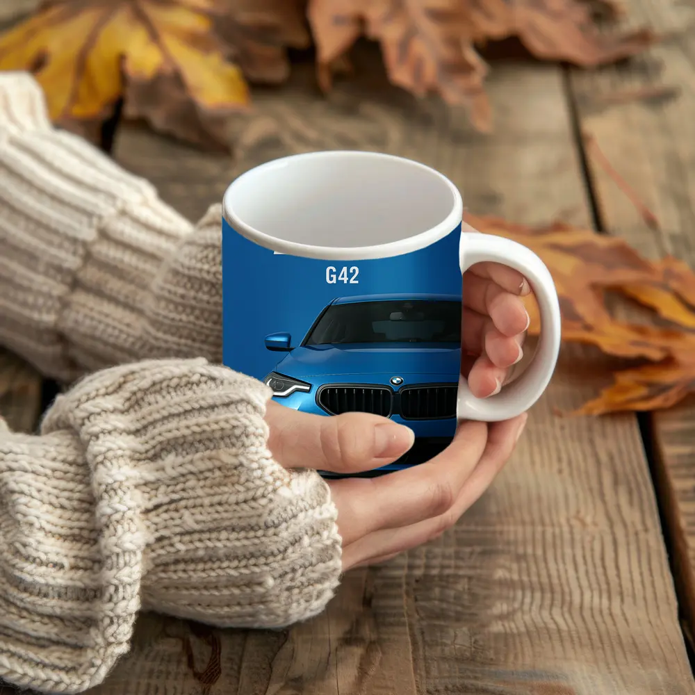 BMW Two Series G42 Blue Front View – Mugs