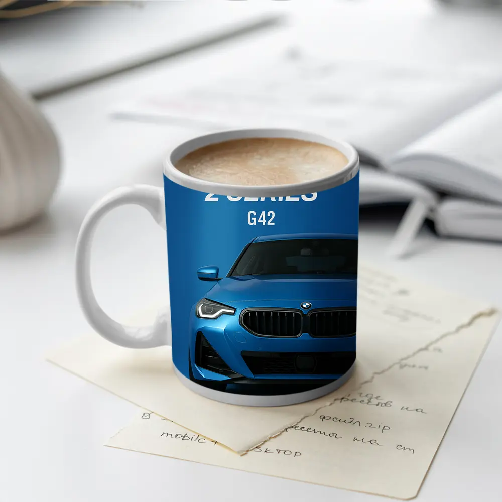 BMW Two Series G42 Blue Front View – Mugs