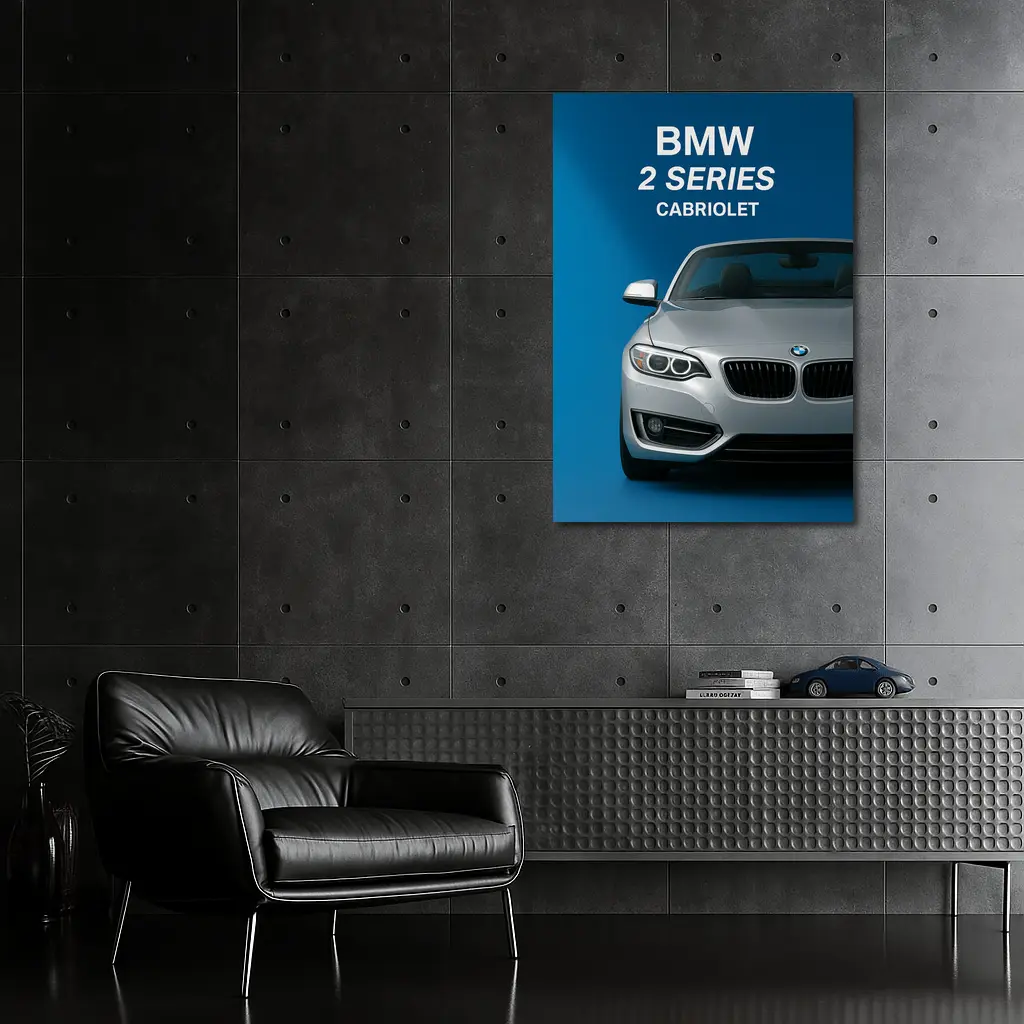 BMW 2 Series Cabriolet Blue Studio – Wall Art