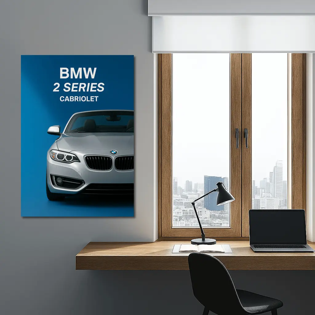 BMW 2 Series Cabriolet Blue Studio – Wall Art