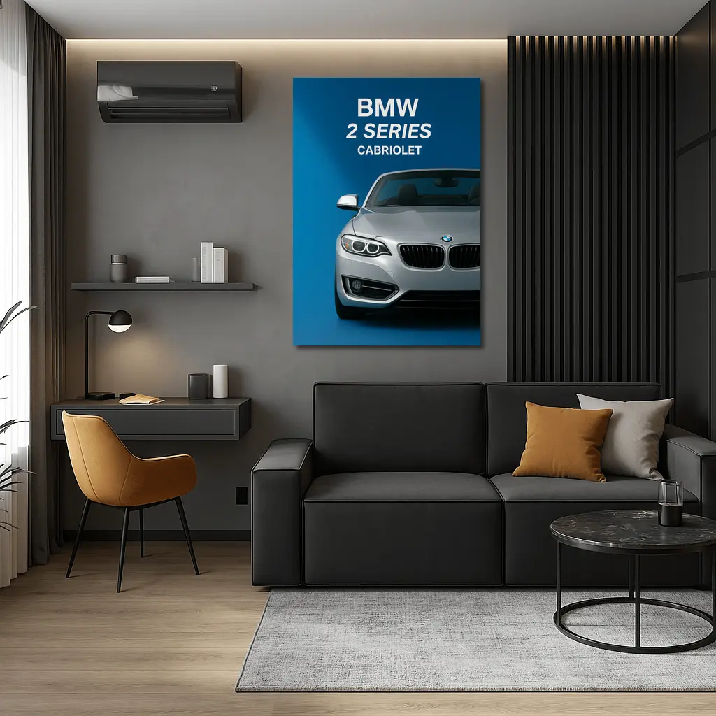 BMW 2 Series Cabriolet Blue Studio – Wall Art