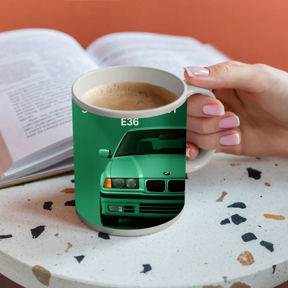 BMW 3 Series E36 Compact Green Art – Mugs