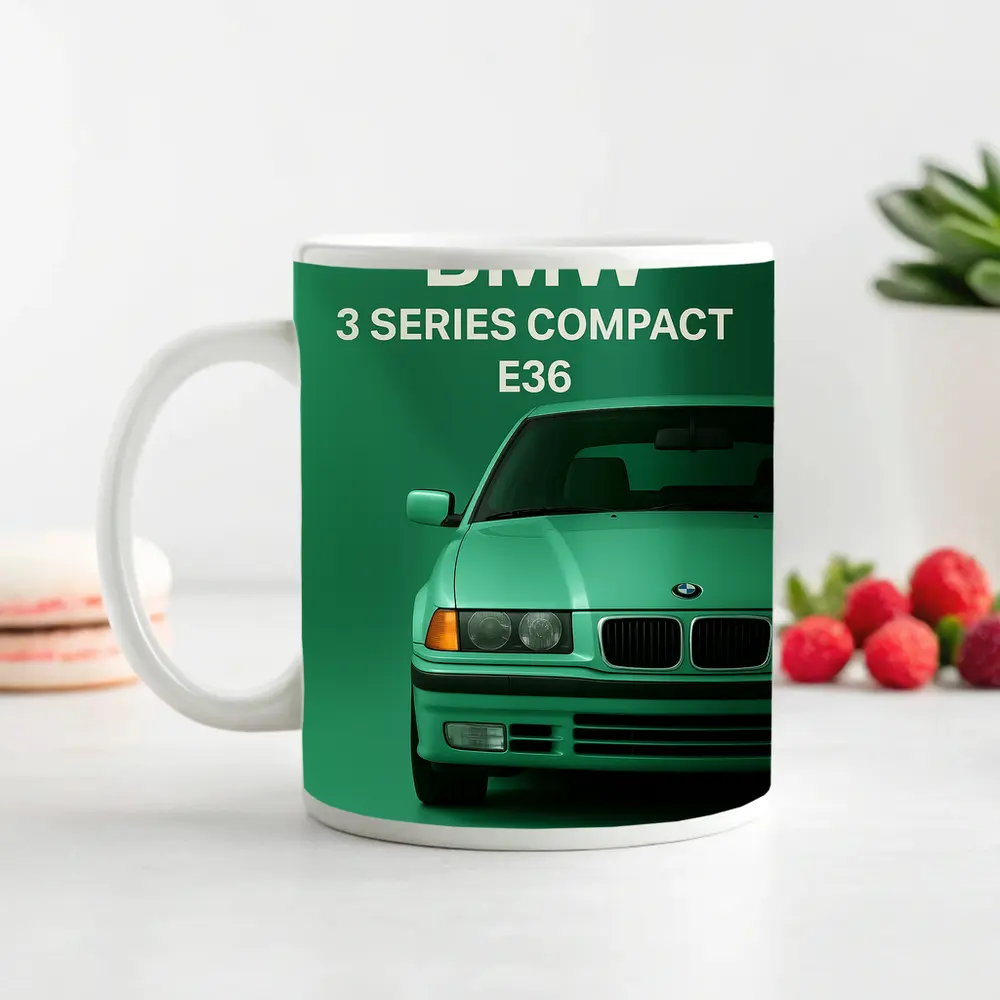 BMW 3 Series E36 Compact Green Art – Mugs