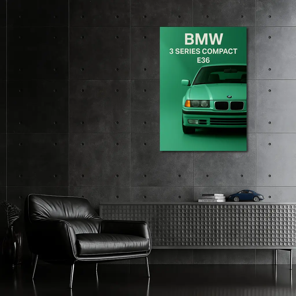 BMW 3 Series E36 Compact Green Art – Wall Art