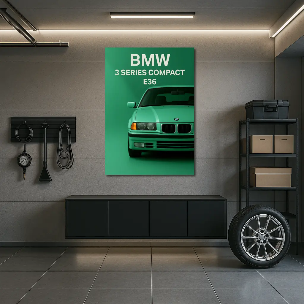 BMW 3 Series E36 Compact Green Art – Wall Art