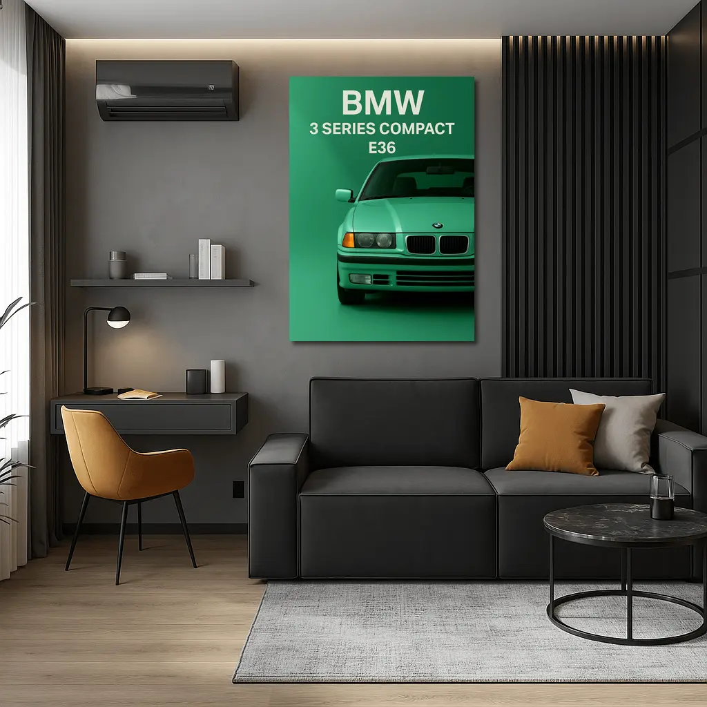 BMW 3 Series E36 Compact Green Art – Wall Art