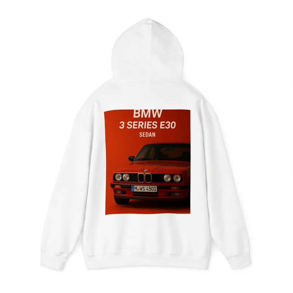 BMW 3 Series E30 Sedan Red Background – Hoodies