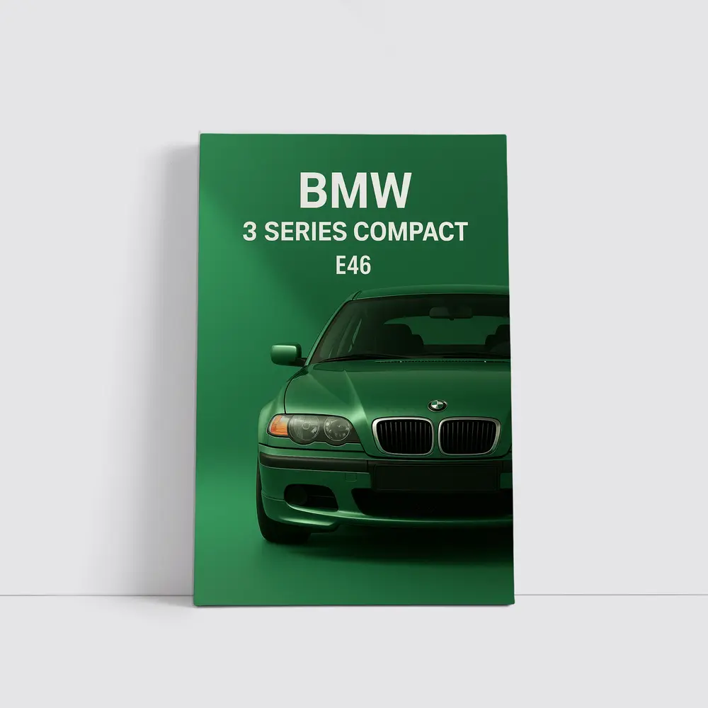 BMW 3 Series Compact E46 Green Background – Wall Art