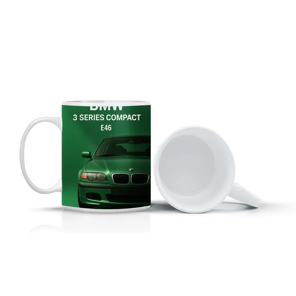 BMW 3 Series Compact E46 Green Background – Mugs