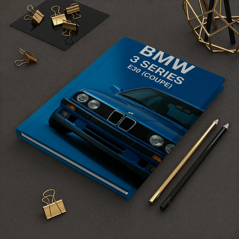 BMW E30 3 Series Coupe Blue Art – Notebooks