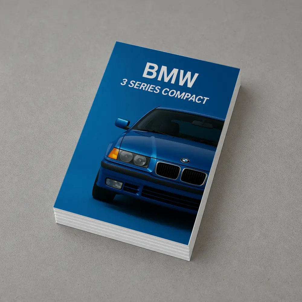 BMW Three Series Compact Blue Background – Postcards