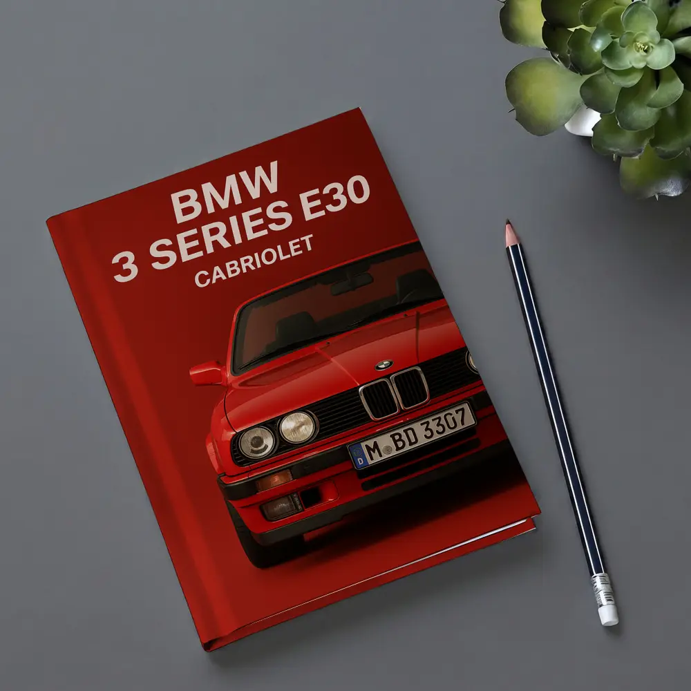 BMW 3 Series E30 Cabriolet Red Background – Notebooks
