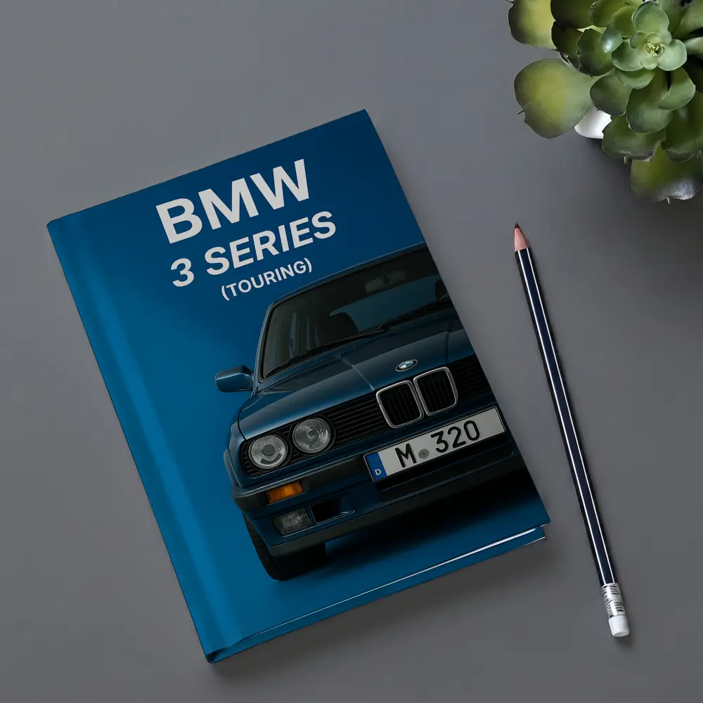 BMW Three Series Touring Blue Background Art – Notebooks