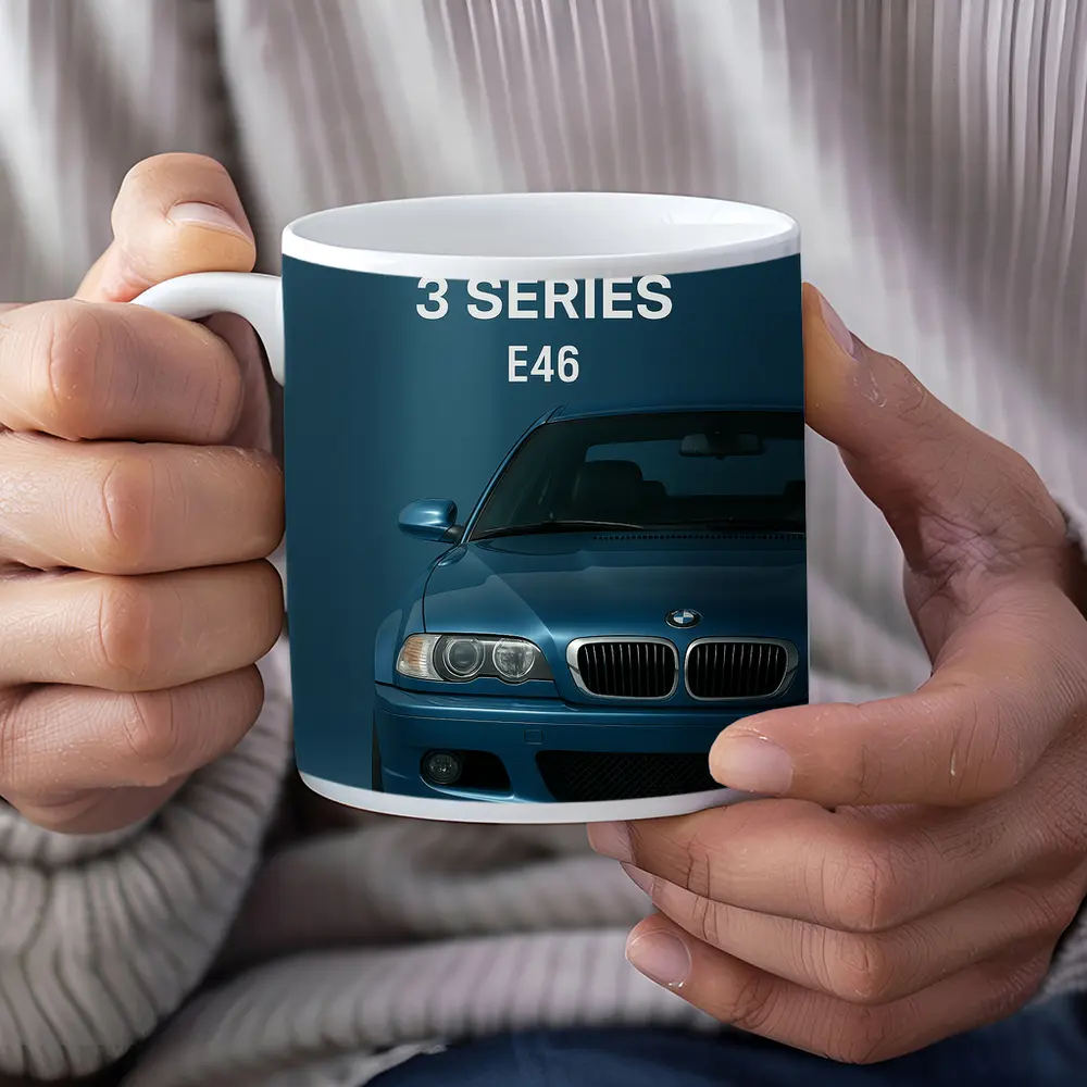 BMW 3 Series E46 Blue Studio Front – Mugs