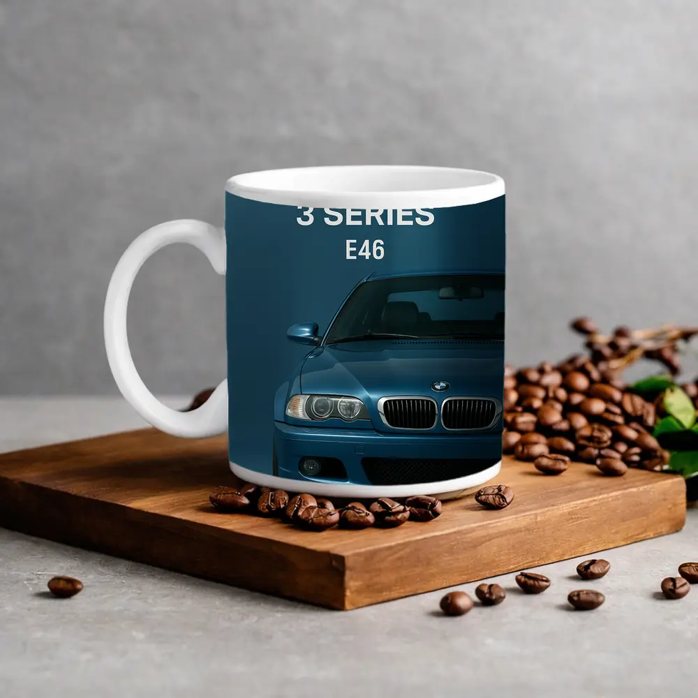 BMW 3 Series E46 Blue Studio Front – Mugs