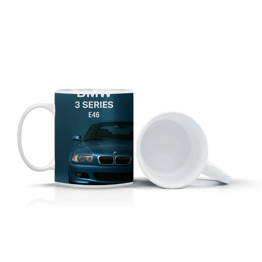 BMW 3 Series E46 Blue Studio Front – Mugs