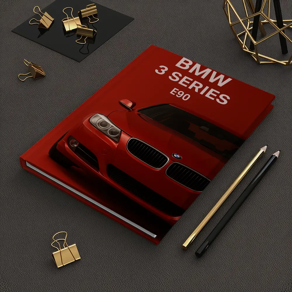 BMW 3 Series E90 Red Background Art – Notebooks