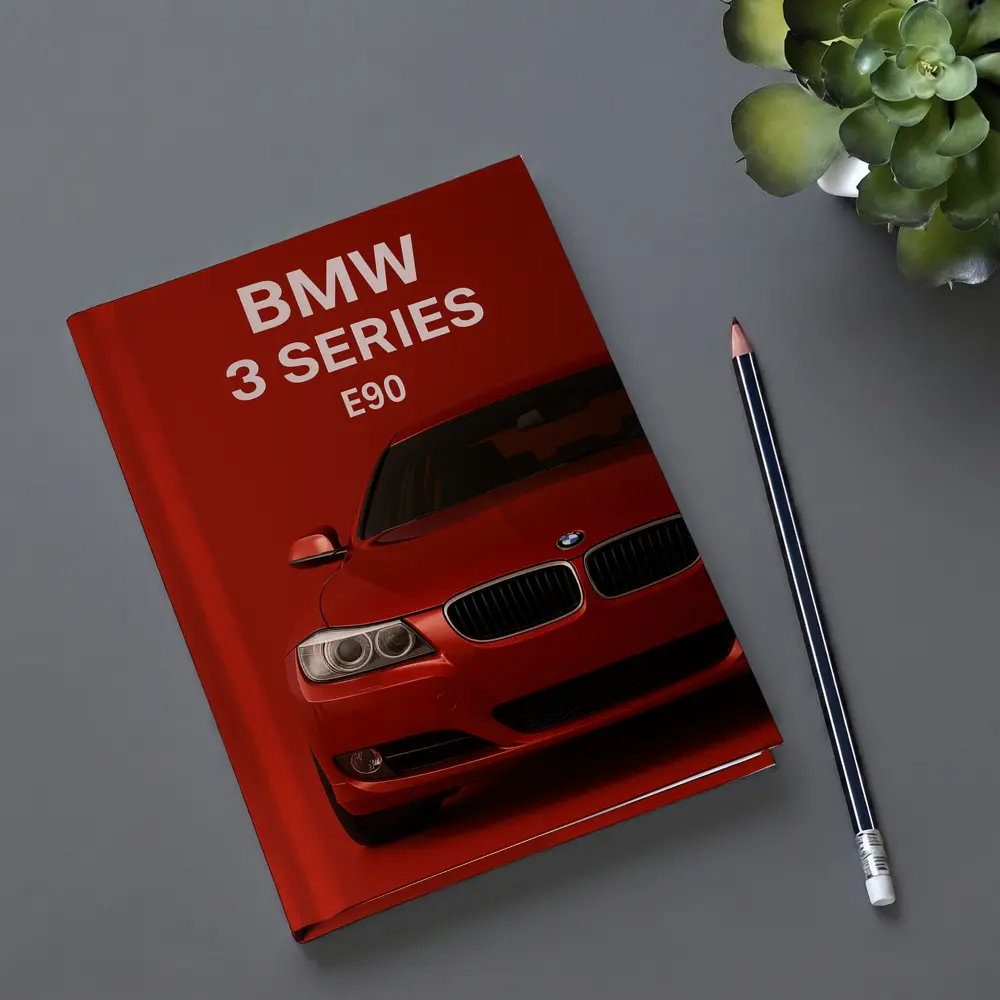 BMW 3 Series E90 Red Background Art – Notebooks