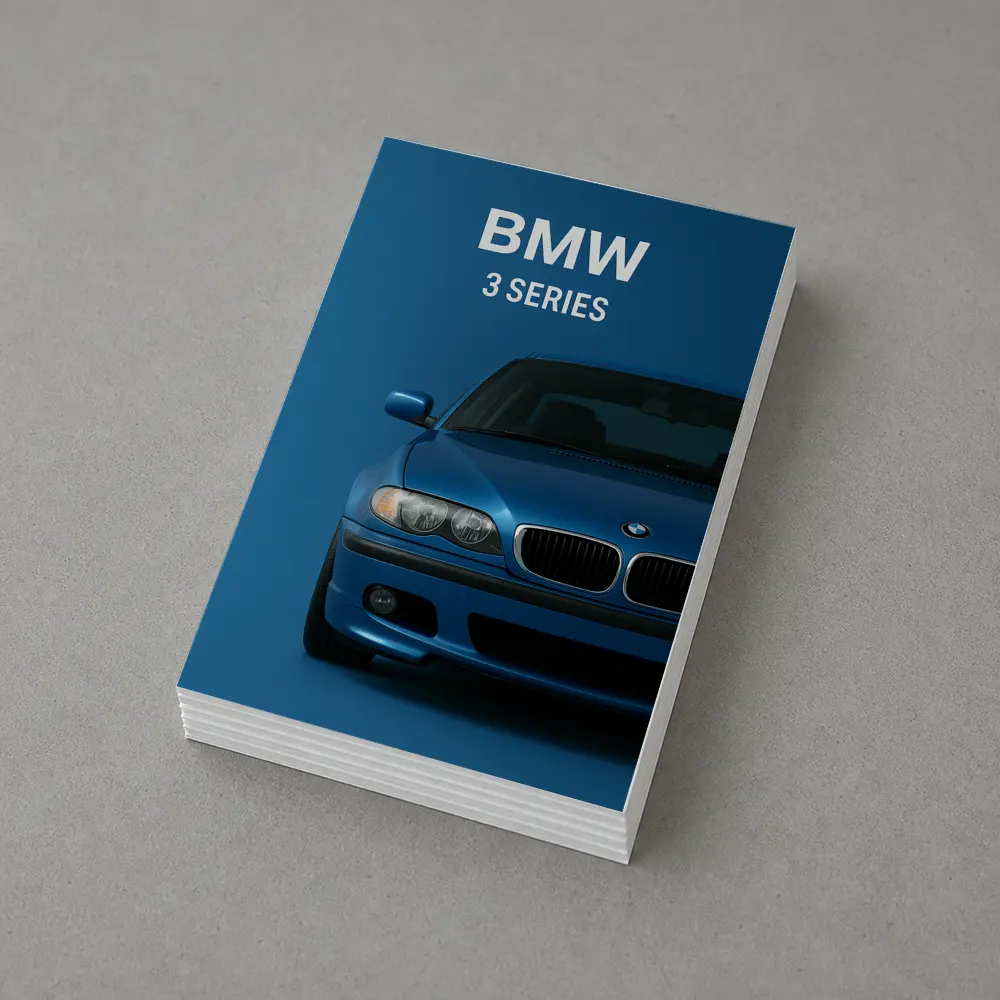 BMW 3 Series Blue Car Front View – Postcards