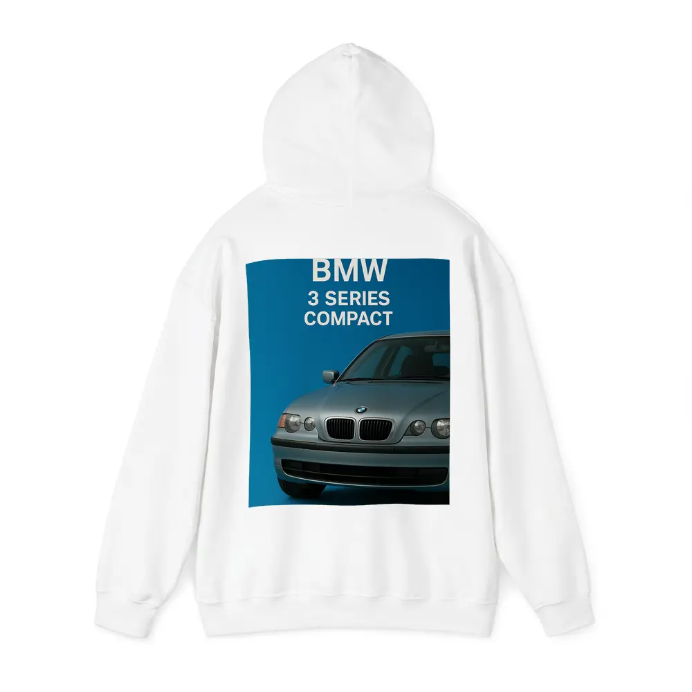 BMW Three Series Compact Blue Background – Hoodies