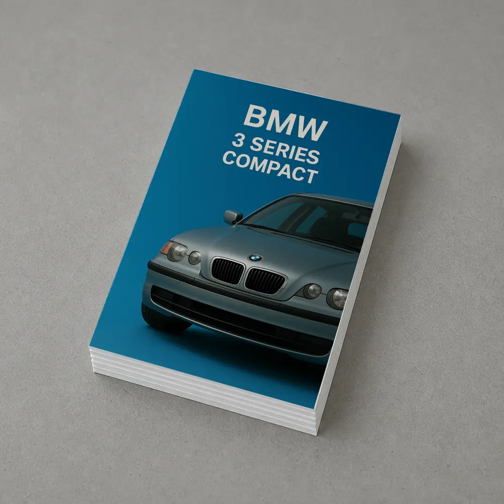 BMW Three Series Compact Blue Background – Postcards