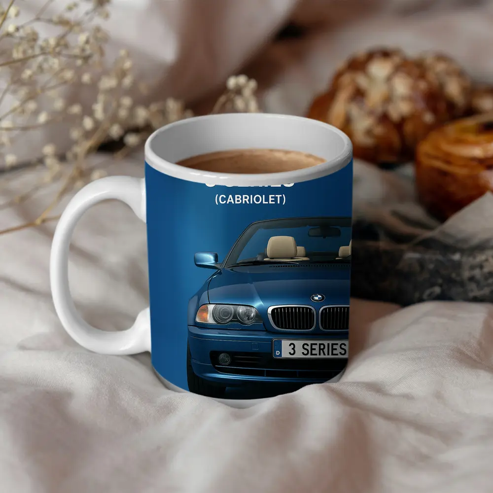 BMW 3 Series Cabriolet Blue Studio Art – Mugs